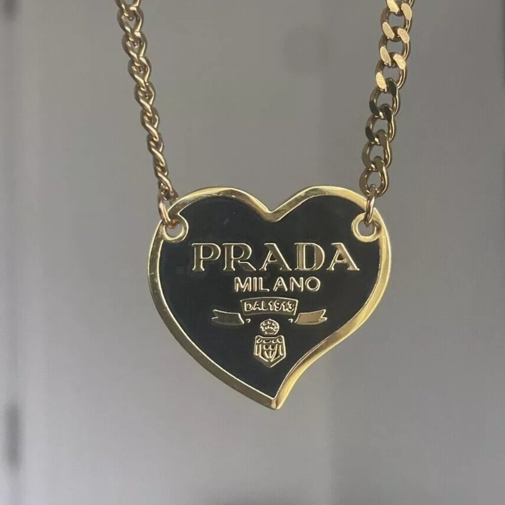 PRADA Charm Necklace from Repurposed Upcycled Auth Prada Keychain